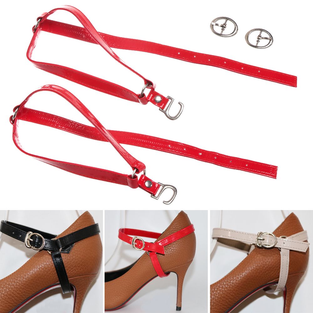 CLEVER New Wholesale Bundle Shoelace Adjustable High Heels Holding Ankle Shoe Tie Women Metal Tip Dropshipping Shoe Accessories Shoes Band Anti-skid Shoes Belt