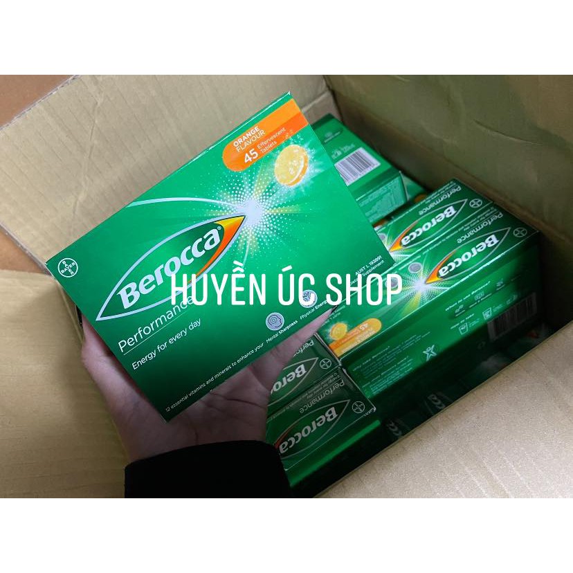 Viên sủi bổ sung Vitamin và khoáng chất Berocca Performance đủ vị [cam, cam xoài, dâu], Hàng Úc nội địa