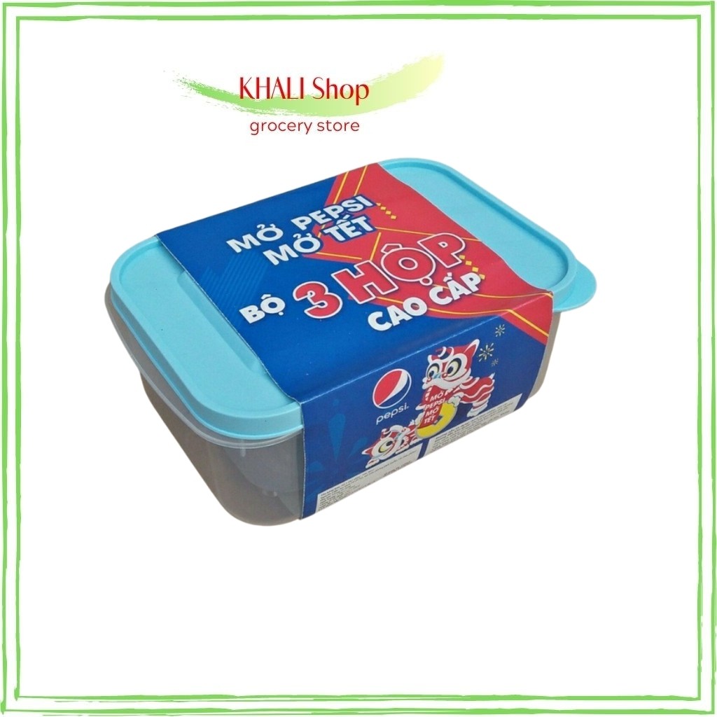 Bộ 3 Hộp Nhựa Đựng Thức Ăn Tiên Lợi Quà Tặng  Pepsi