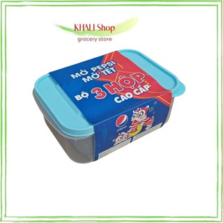Bộ 3 Hộp Nhựa Đựng Thức Ăn Tiên Lợi Quà Tặng  Pepsi
