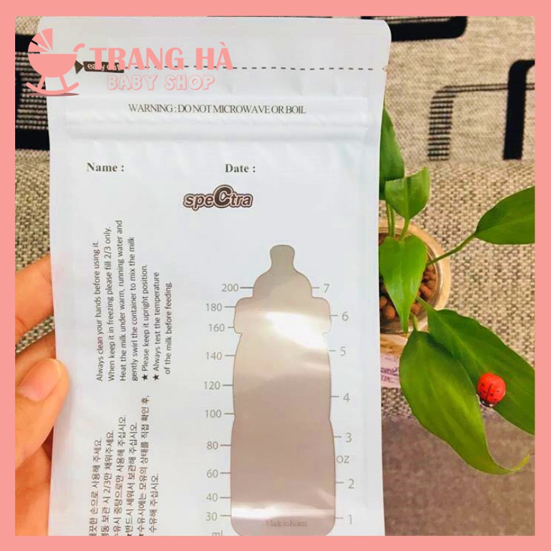 🔥𝑺𝒂𝒍𝒆 𝑺𝒐̂́𝒄🔥 Hộp 30 Túi Trữ Sữa Spectra Cảm Ứng Nhiệt 200ml Chính Hãng (30 Túi/ Hộp)