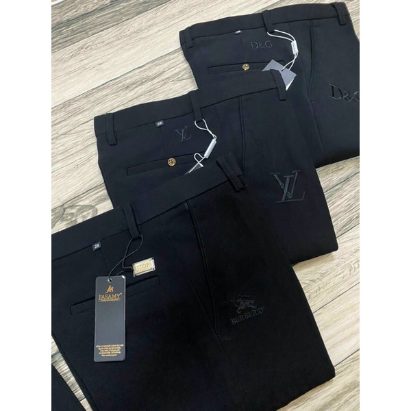 Quần Âu Thêu logo Đơn Giản