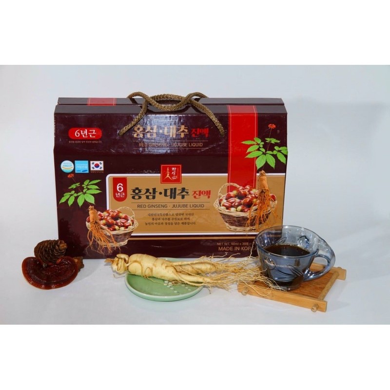 Nước ép táo đỏ hồng sâm Hàn Quốc, hộp 30 gói*50ml