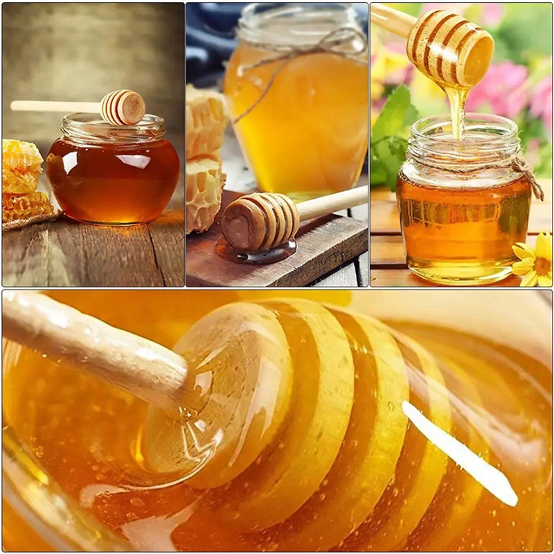 Bộ 10 cây khuấy mật ong bằng gỗ