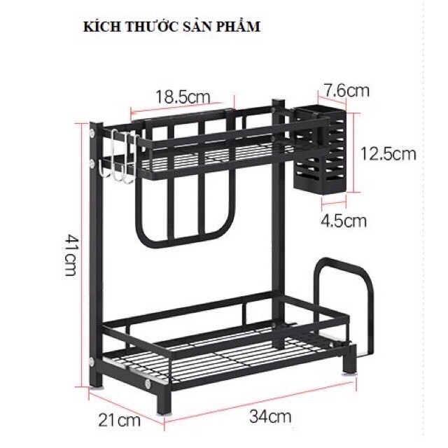 Kệ gia vị đa năng INOX phủ sơn tĩnh điện Đen, kệ xoay vuông tròn 360 độ, (2 Tầng, 3 Tầng) Loại Dày Tiết Kiệm Không Gian