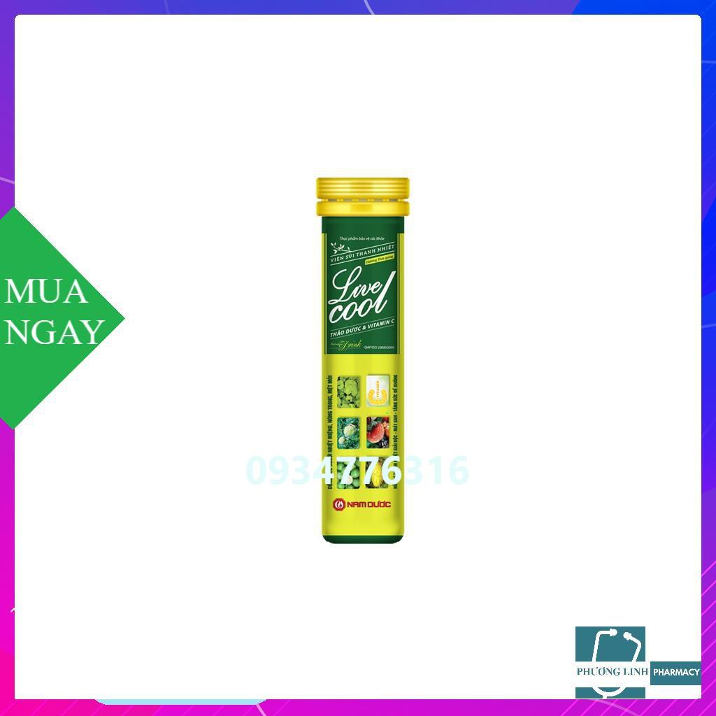 Viên Sủi Thanh Nhiệt Live Cool - Hỗ Trợ Thanh Nhiệt Giải Độc Mát Gan Tăng Sức Đề Kháng Tuýp 16 Viên
