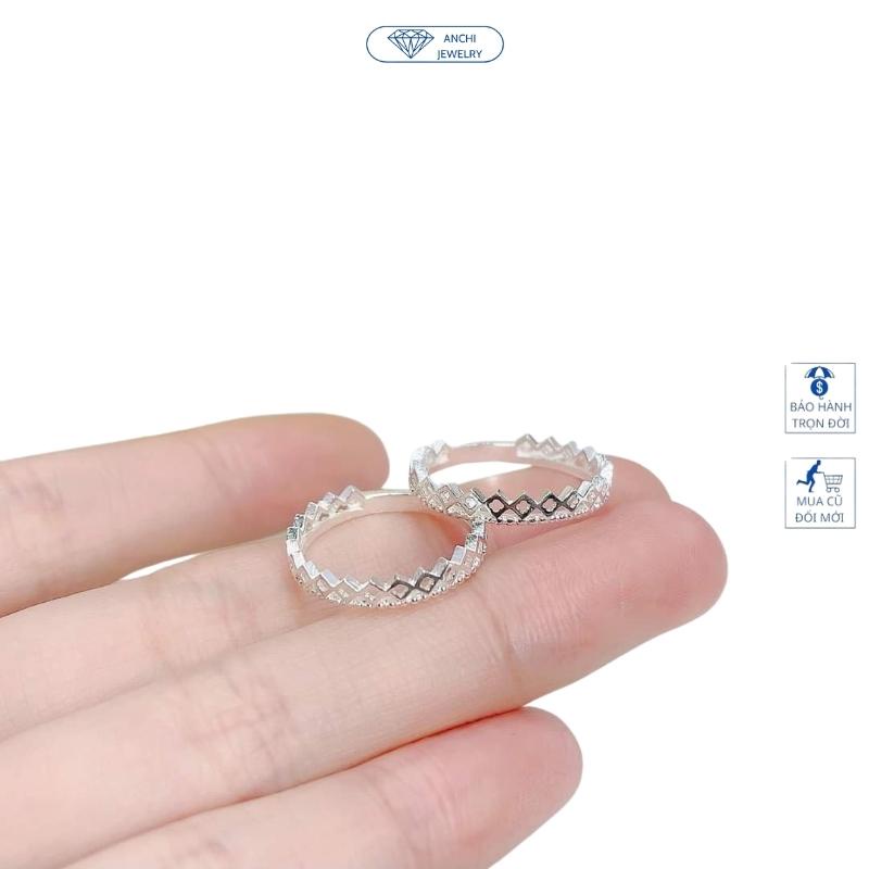 Nhẫn kim tiền trơn , chuẩn bạc ta - Anchi jewelry, mang lại may mắn tài lộc cho nữ chủ