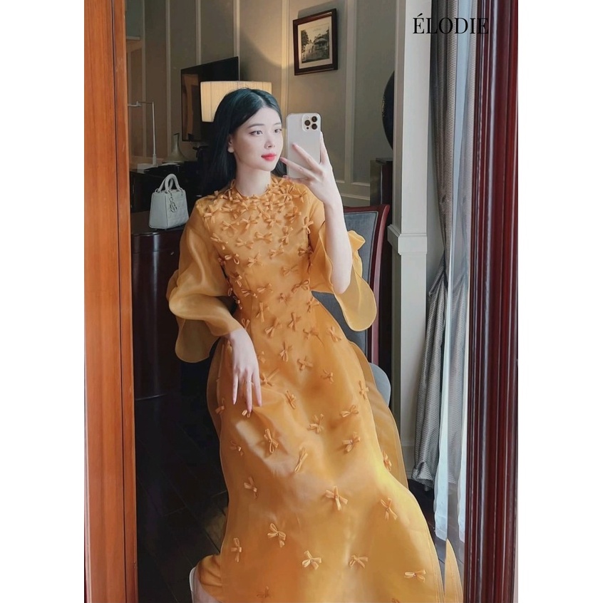 Áo Dài Cách Tân Lụa Nguyệt Cát Cao Cấp