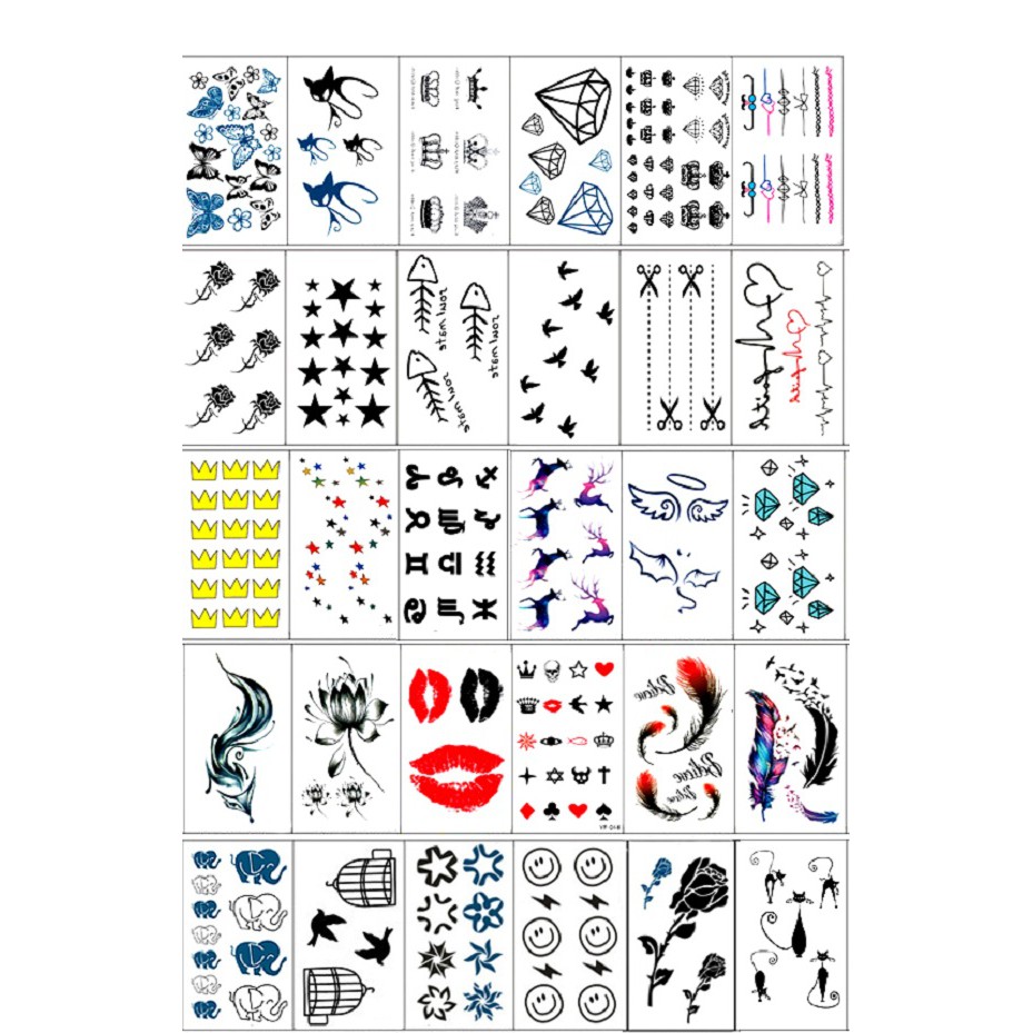 COMBO 30 TẤM HÌNH XĂM DÁN TATTOO