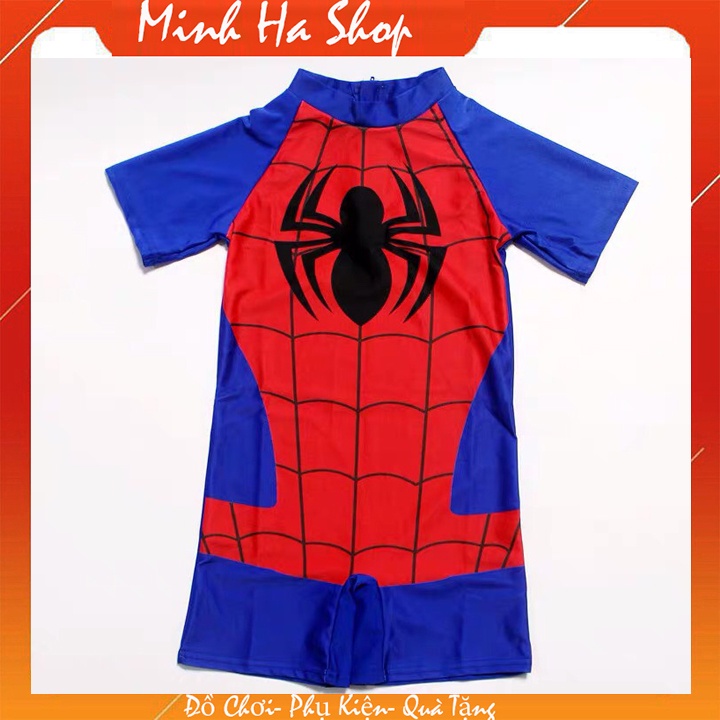 Đồ Bơi Siêu Nhân Người Nhện Cho Bé - Bộ Quần Áo Bơi Liền Thân Họa Tiết Spider man