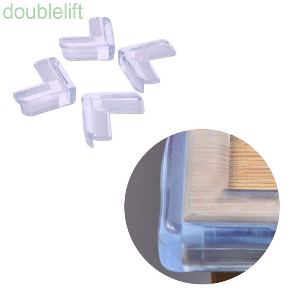 Bộ 4 miếng đệm bọc cạnh bàn bằng PVC trong suốt chống va chạm an toàn cho em bé