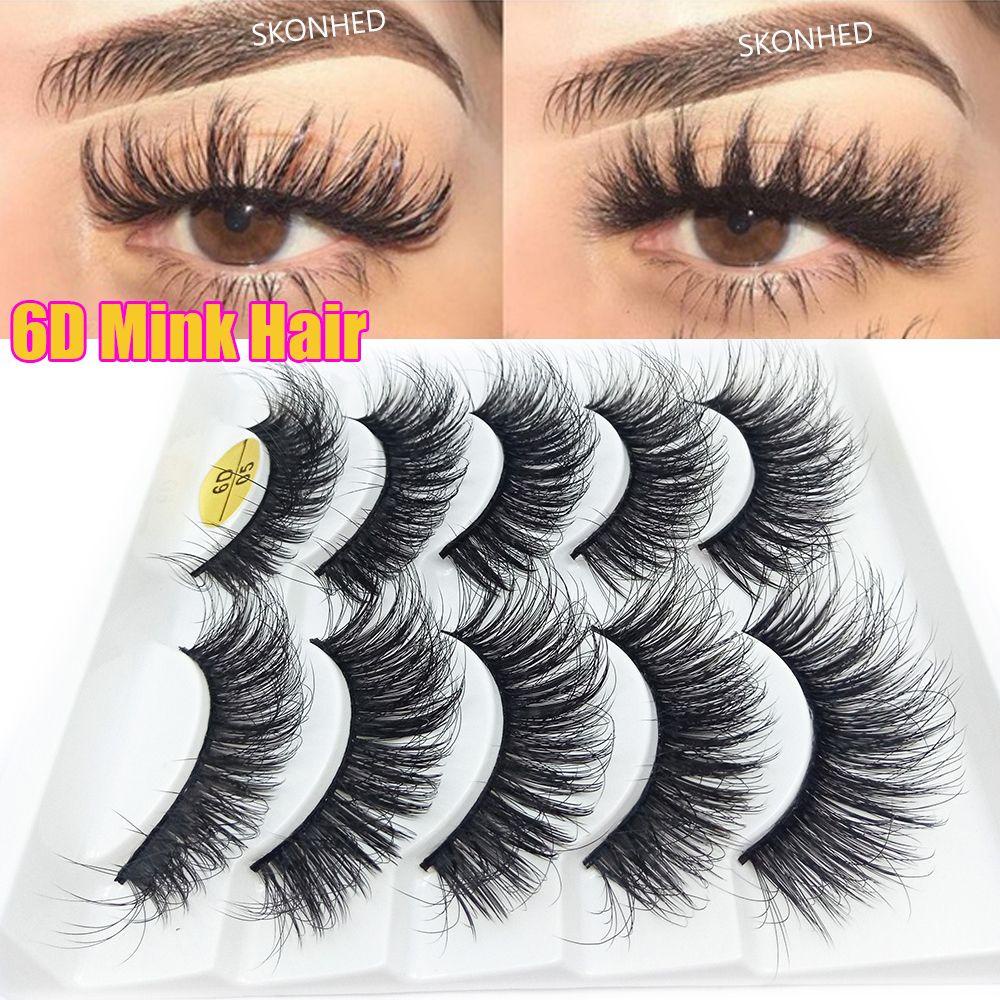 Set 5 Cặp Lông Mi Giả 6D Dài Tự Nhiên MIH SKONHED