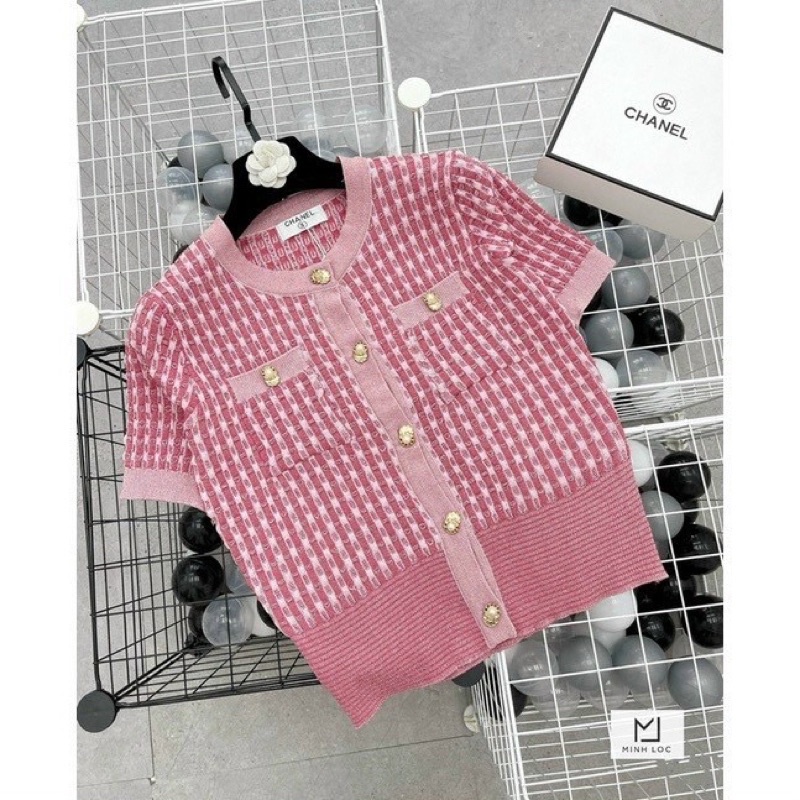 [Ảnh thật/Video]Áo mongtogi Hồng đính ngọc ngắn tay Áo lem Hàn Quốc sang chảnh