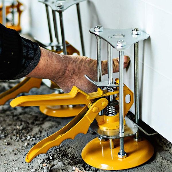 [có video ] Kích đội gạch - Kích kê nâng gạch 03 trụ ốp lát