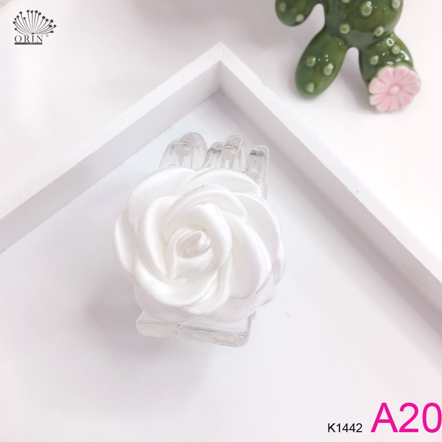 Kẹp tóc càng cua 5 răng trắng, kẹp hoa thời trang cao cấp Orin K1442