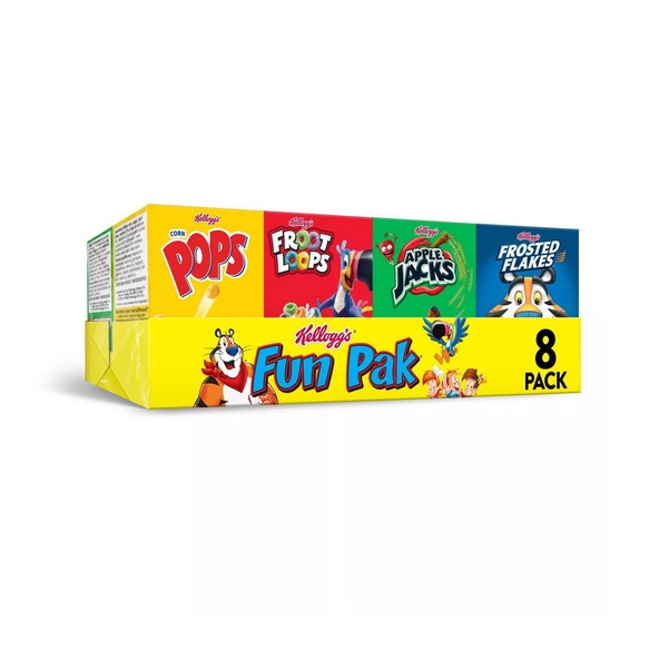 COMBO 8 HỘP 5 LOẠI CEREAL ĂN SÁNG Kellogg's Fun Pack Breakfast Cereal, 243g