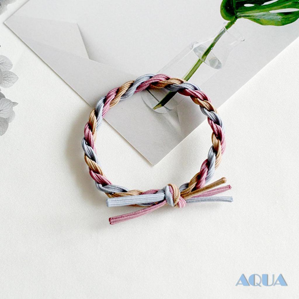 Dây Buộc Tóc Đuôi Ngựa Co Giãn Màu Trơn / Màu Sắc Phù Hợp Với Phụ Kiện Cho Nữ