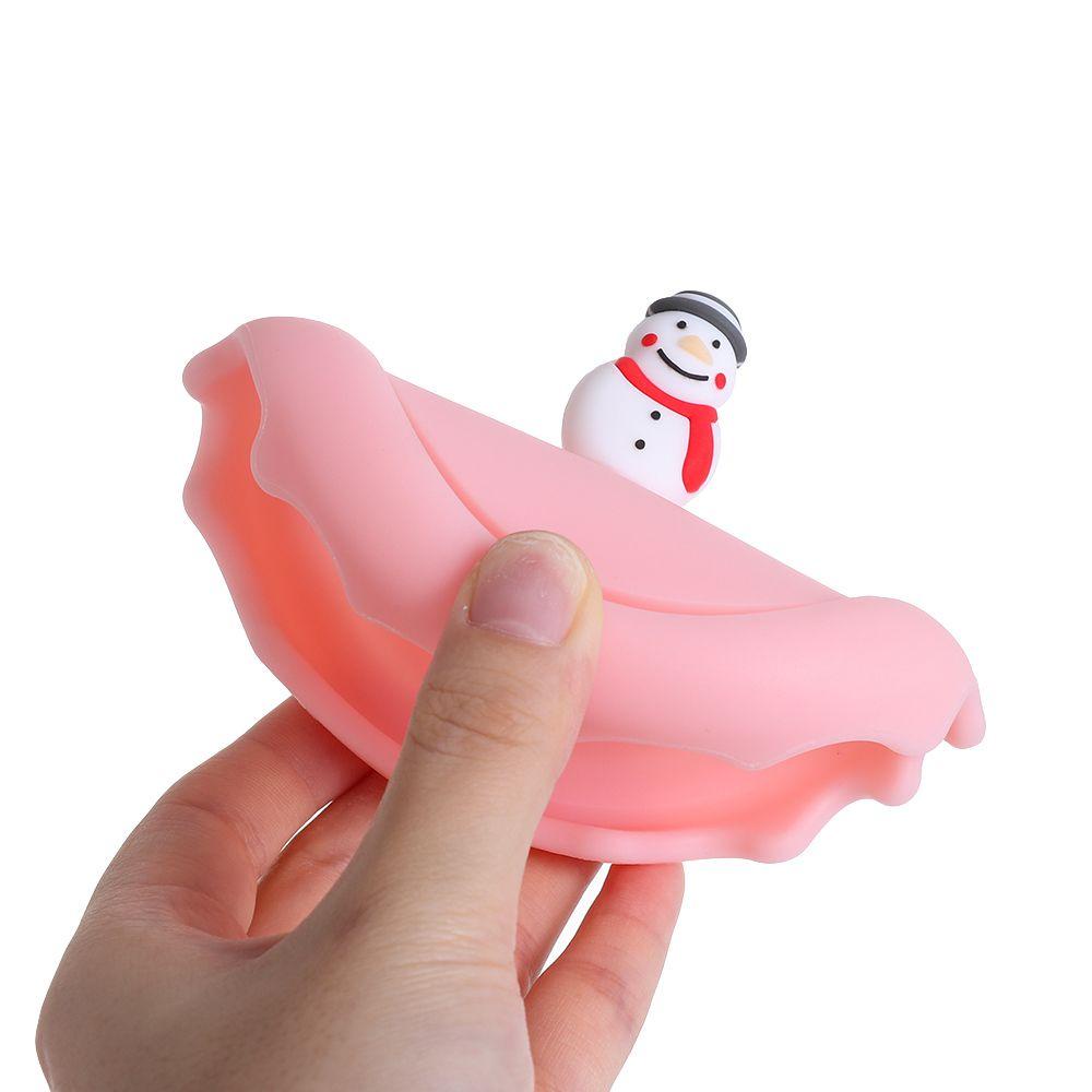 Nắp Cốc Cà Phê Bằng Silicone Tái Sử Dụng Được Hình Giáng Sinh Dễ Thương