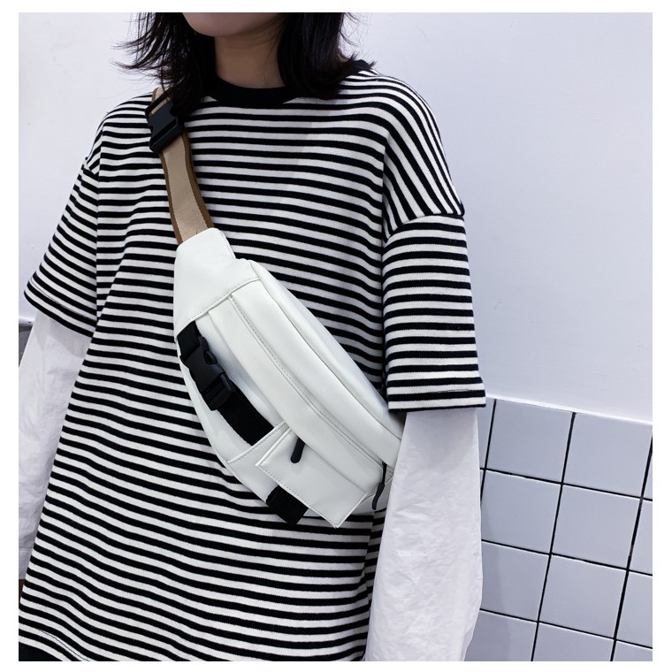 Túi đeo chéo, túi bao tử, túi unisex chất liệu da - TKM STORE | BigBuy360 - bigbuy360.vn