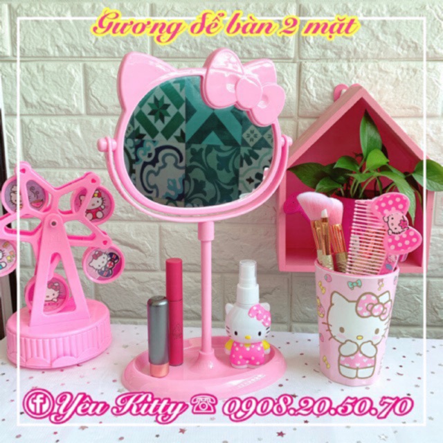 GƯƠNG TRANG ĐIỂM HAI MẶT HELLO KITTY