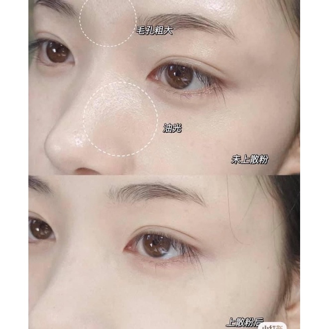 Date 2025 Bill US - Set phấn phủ bột Laura mini và bút nhũ mắt, phấn phủ siêu kiềm dầu, che khuyết điểm tốt