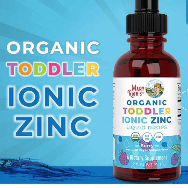 Dung dịch từ quả mọng hữu cơ Toddler Ionic Zinc Mary Ruth's 60ml