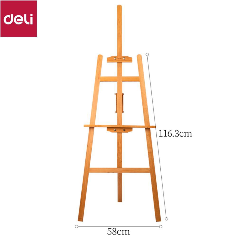 Giá vẽ tranh bằng gỗ Deli - 116x58cm - kệ đỡ trưng bày mẫu - 1 chiếc - 73879 / 73911 [Deli]