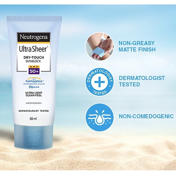Kem Chống Nắng NEUTROGENA khô thoáng - NEUTROGENA Ultra Sheer Dry Touch Sunblock SPF 50 PA+++ 88mL