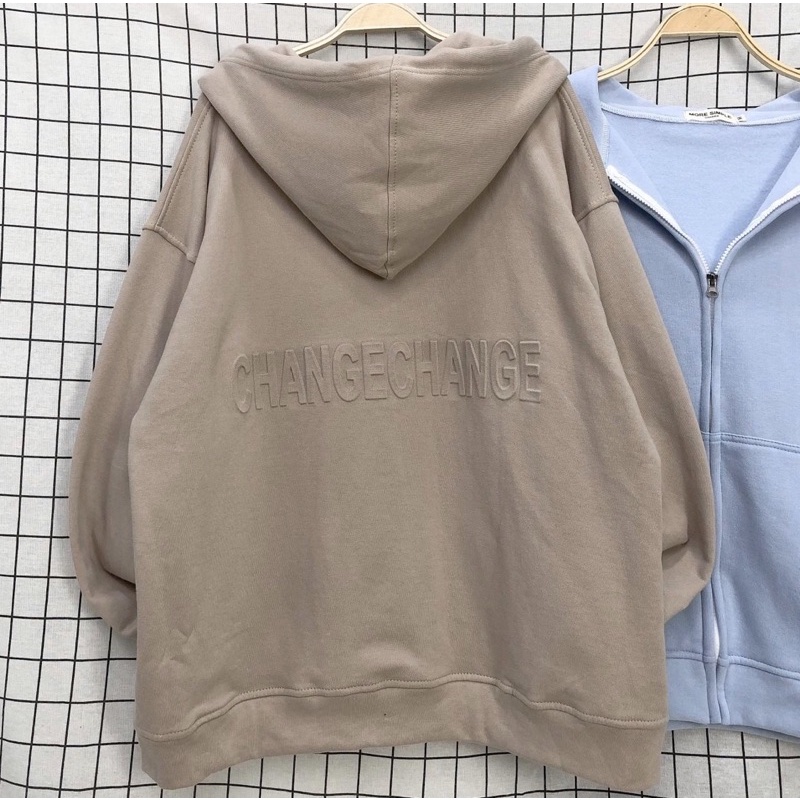 Áo Khoác Zip 37 Vải Nỉ Bông Form Rộng