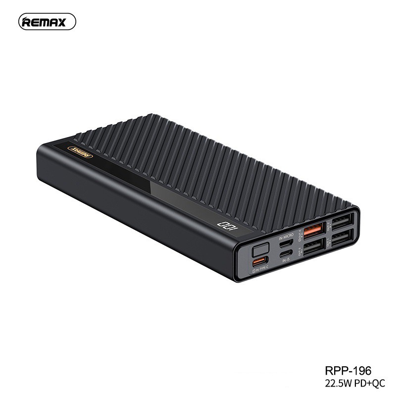 Pin Sạc Dự Phòng Remax RPP-196 20000mAh (QC3.0, VOOC, PD 18W, 3 Inputs 5 Outputs) - Hưng Long PC