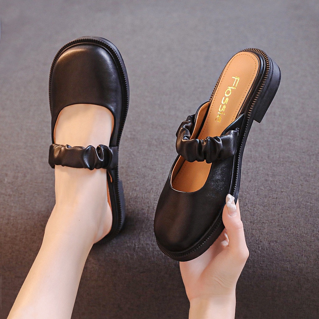 Giày sục quai chun tiểu thư, dễ thương - Giày nữ da cao cấp phong cách Ulzang, công chúa bánh bèo