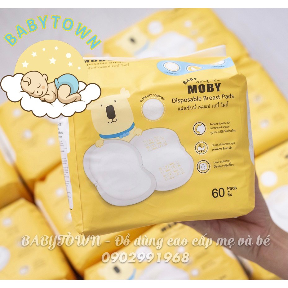 Miếng lót thấm sữa MOBY ( 60 miếng/bịch)