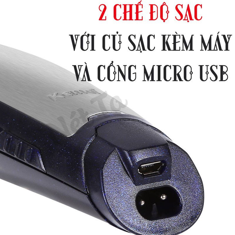 Tông Đơ Cắt Tóc, Bấm Viền, Chấn Viền Kemei 5021 Cao Cấp - Đã Mài Chuốt Lưỡi - Bảo Hành 12 Tháng - Lỗi 1 Đổi 1