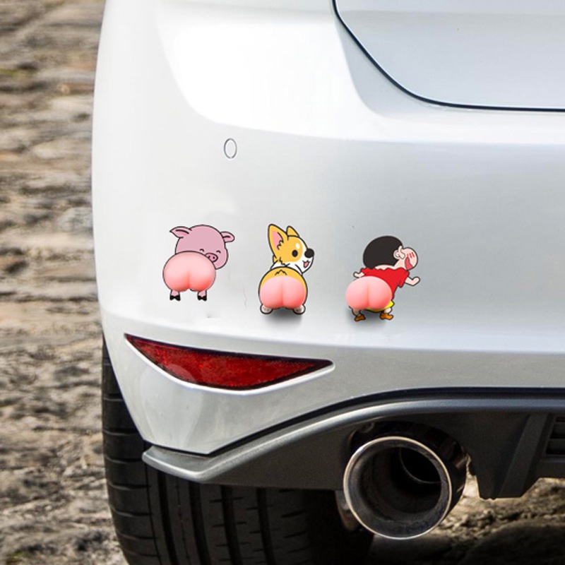 Miếng Dán Trang Trí Bảo Vệ Xe Hơi Chống Va Chạm Chống Trầy Xước Họa Tiết Hoạt Hình 3d Diy