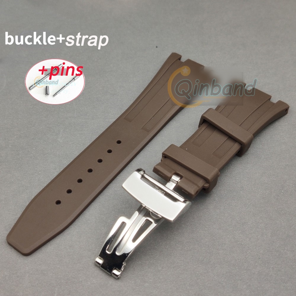 Dây Đeo Đồng Hồ Bằng Cao Su Silicone Mềm 26mm 27mm Cho Audemars and Piguet 15400 / 26470 / 15703