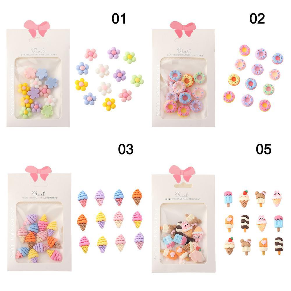 Túi 12 Phụ Kiện Hoạt Hình Trang Trí Móng Tay Xinh Xắn