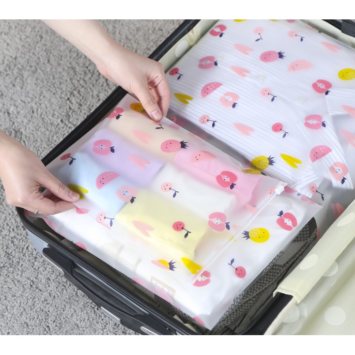 TÚI ZIP LỤA HÌNH HOA MỜ KHOÁ KÉO ĐỰNG ĐỒ LOẠI