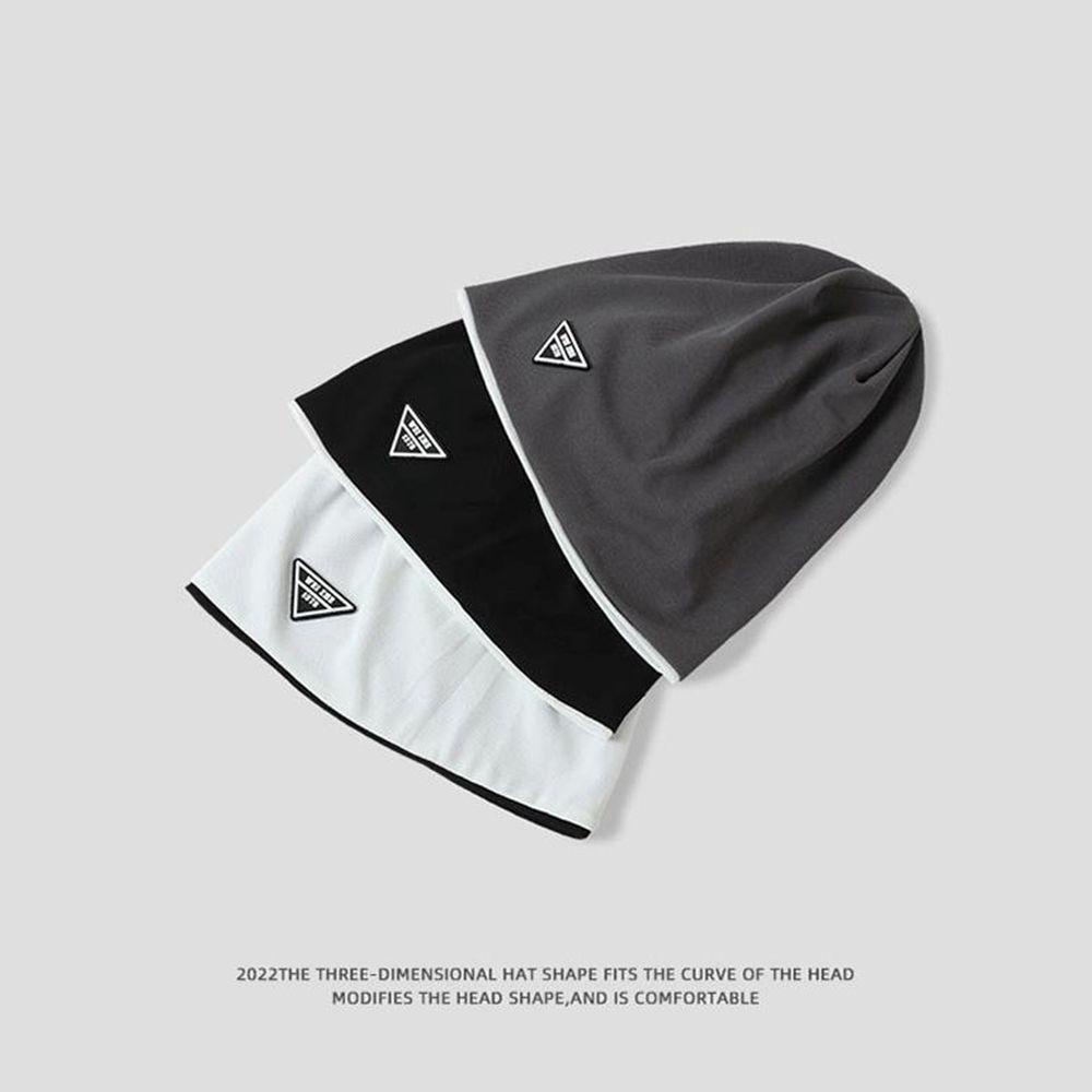 Mocho Mũ Beanie Hình Tam Giác In Chữ Phong Cách Hàn Quốc Cá Tính Bảo Vệ Tai Cho Nam Và Nữ