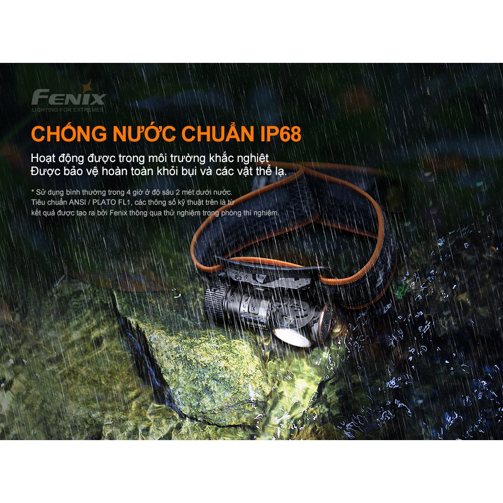 Đèn pin đội đầu FENIX HM50R V2.0 độ sáng 700 lumen chiếu xa 115m pin 16340 sạc USB C