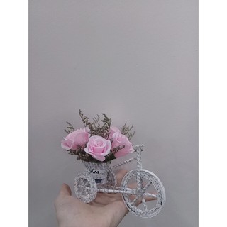 Xe đạp handmade giỏ hoa trang trí, xe đạp hoa để bàn