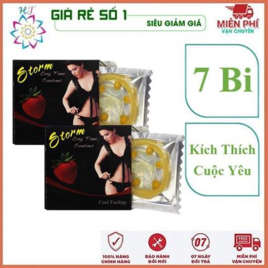 [Rẻ Vô Địch] Bao Cao Su Storm 7 bi- kích Thích Khoái Cảm Cho Phụ Nữ🌞