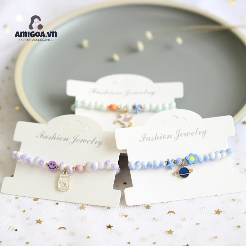 ✨✨Thời Trang Vòng Tay Mặt Hình Kỳ Lân / Thỏ Bằng Gốm Sứ Cho Nữ