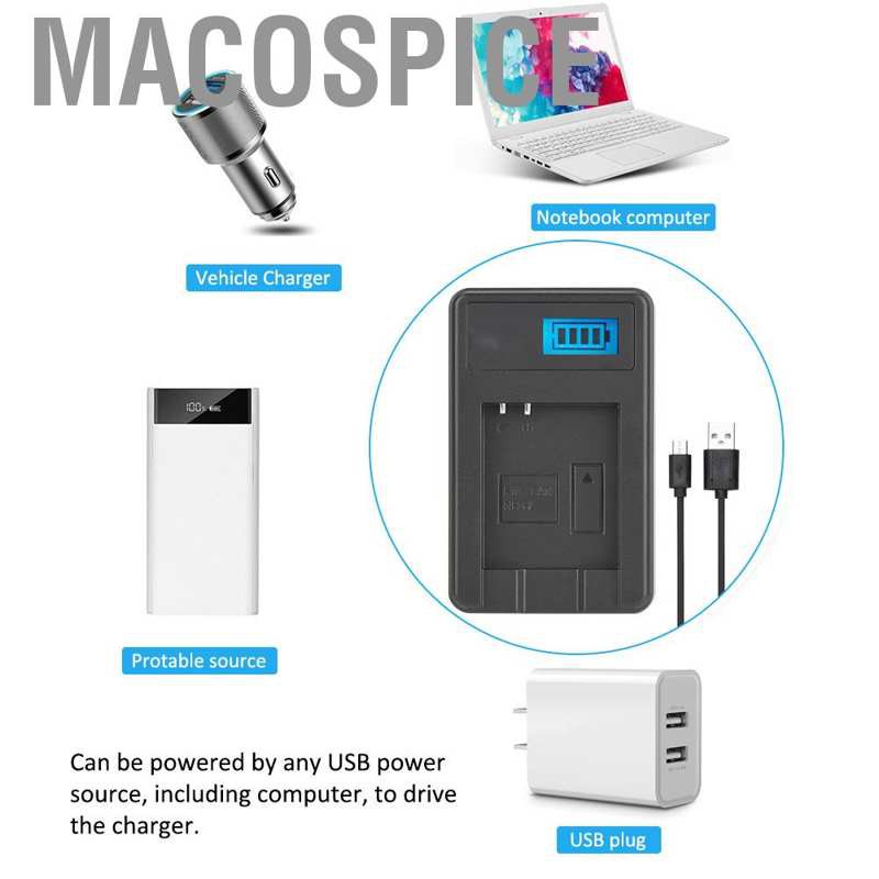 Bộ Sạc Pin Máy Ảnh Macospice Nb-6L Cho Canon Sx710 Sx610 Sx520 Sx700