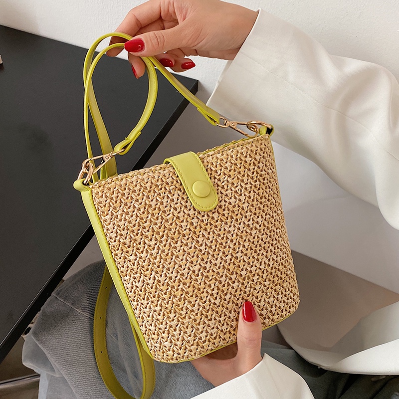 Túi cói đeo vai IELGY thời trang cao cấp cho nữ