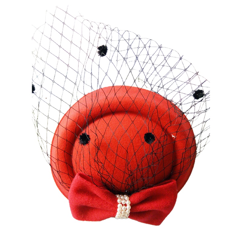 Kẹp Tóc Trang Trí Hình Nón Lưới Dễ Thương