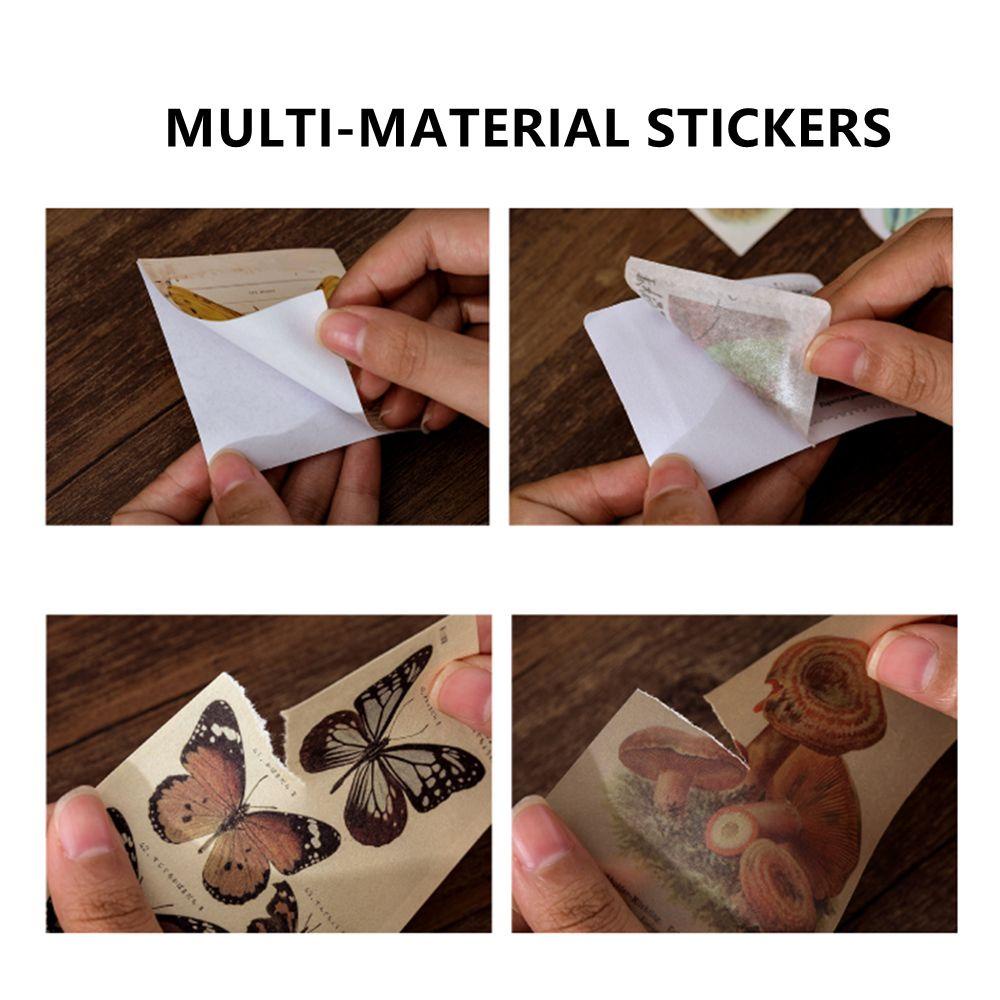 Set 60 Sticker Dán Trang Trí Phòng Thí Nghiệm Phong Cách Retro