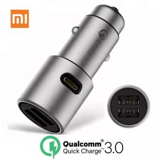 Xiaomi zmi car charger qc3.0 dual usb fast charging travel charger adapter metal