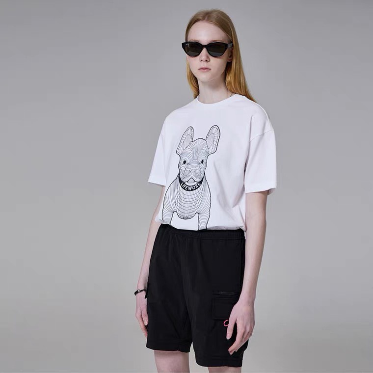 (HÀNG XUẤT XỊN) Áo thun outline 1868 4 MÀU LIFE/WORK LOGO BLACK / RED Made in KO/R/E/A full-tag-code  SIZE S M L