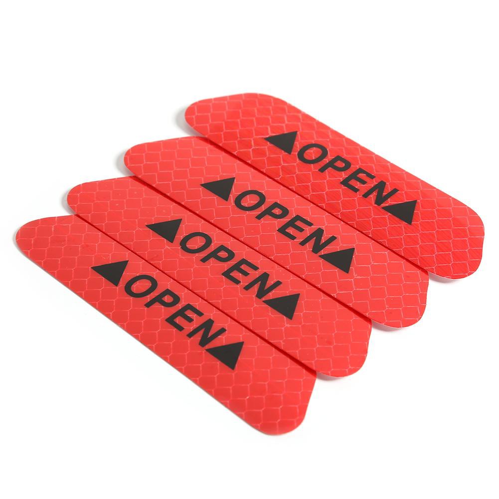 Bộ 4 Miếng Dán Phản Quang Cảnh Báo Cho Cửa Xe Hơi