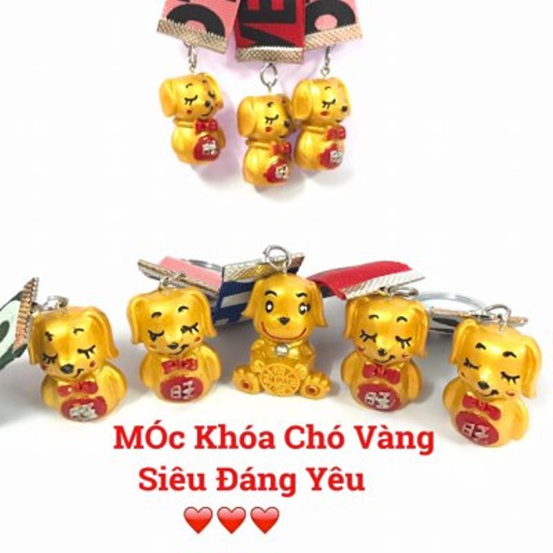 MÓC KHÓA CHÓ VÀNG SIÊU ĐÁNG YÊU | Shopee Việt Nam